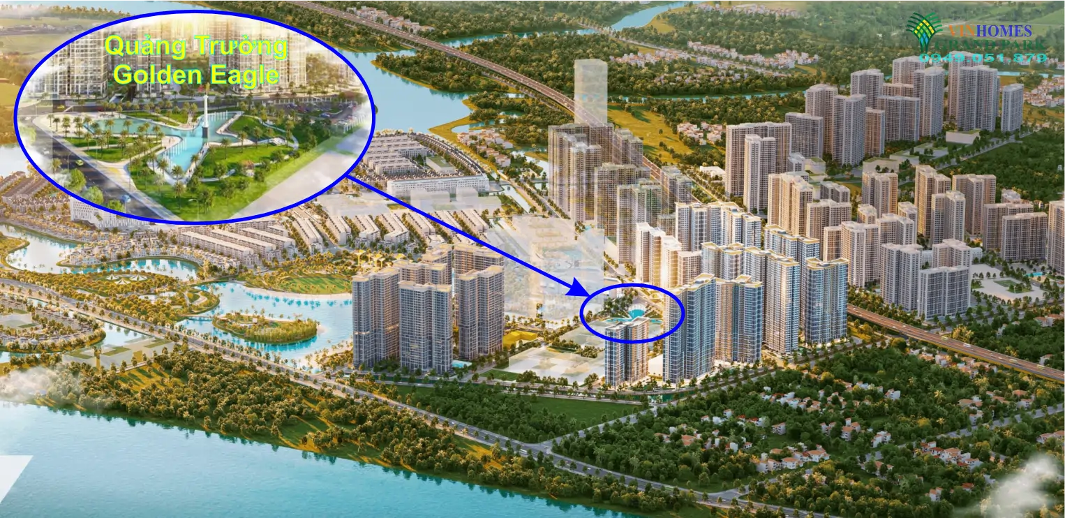 vị trí quảng trường golden eagle vinhomes grand park quận 9